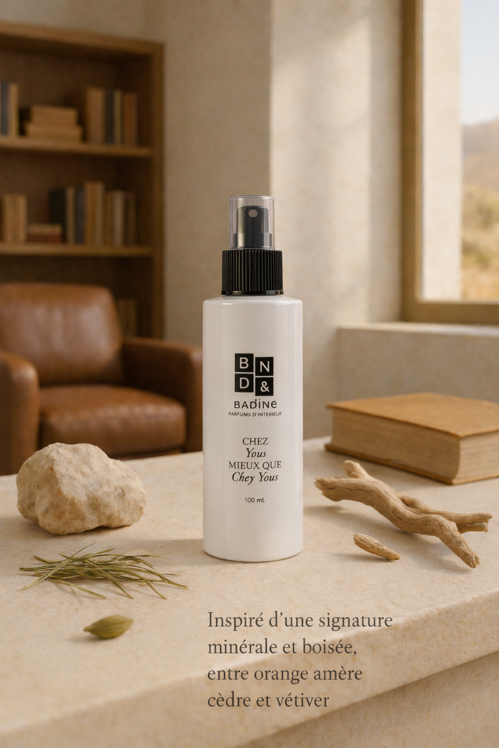 Spray parfumé Terre de Sienne – Minéral & boisé