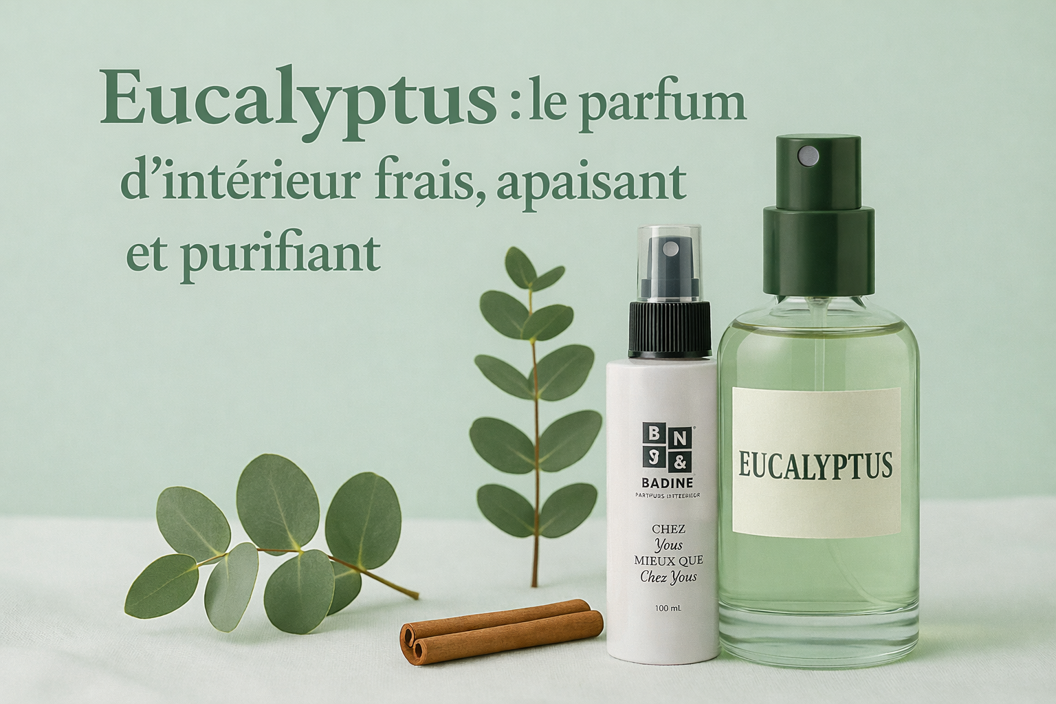 L air de Badine Fleur spray parfumé brume eucalyptus