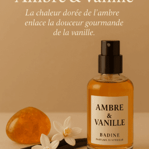 spray ambre VANILLE spray badine parfum d'ambiance, pulvérisateur