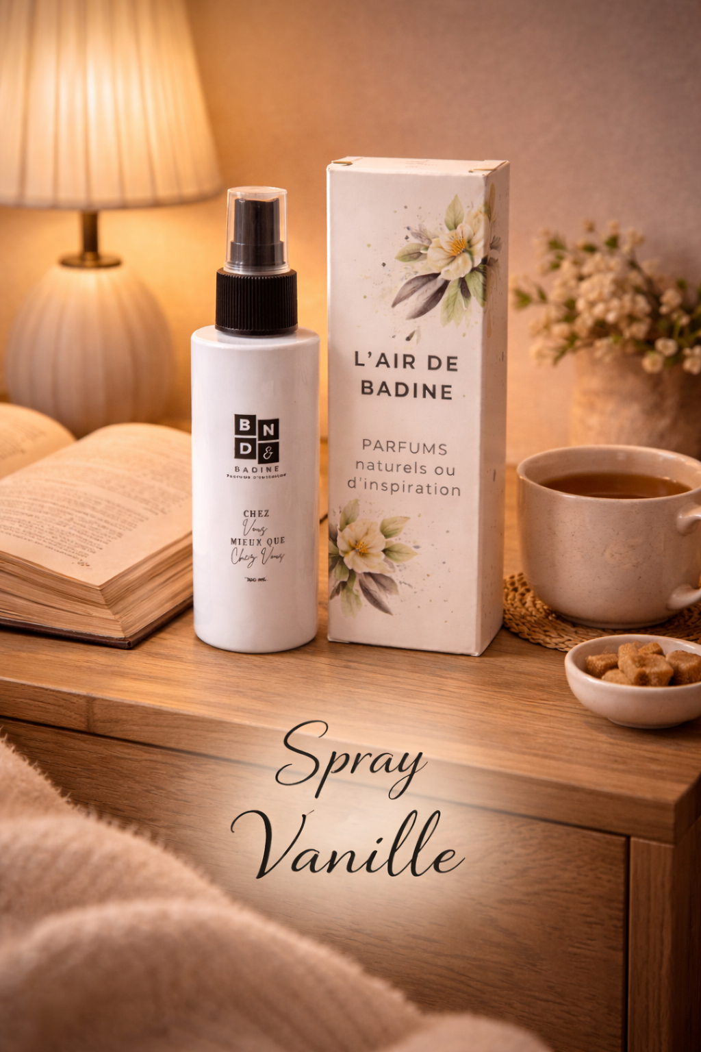 L'air de badine, parfums d'ambiance, parfums d'intérieur, spray parfumé pulvérisateur brume vanille