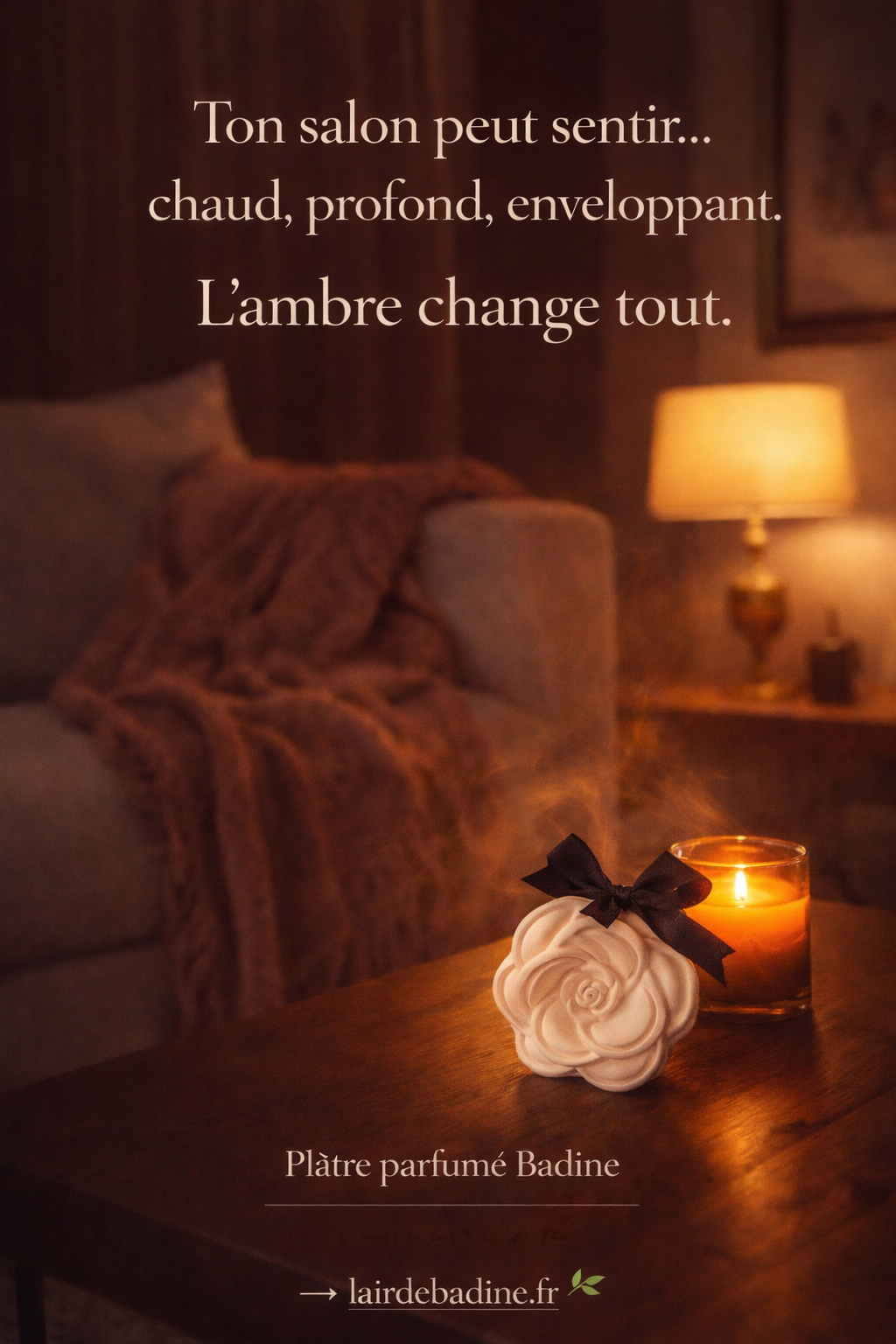 L'air de badine platre parfumé linge propre voiture ambre