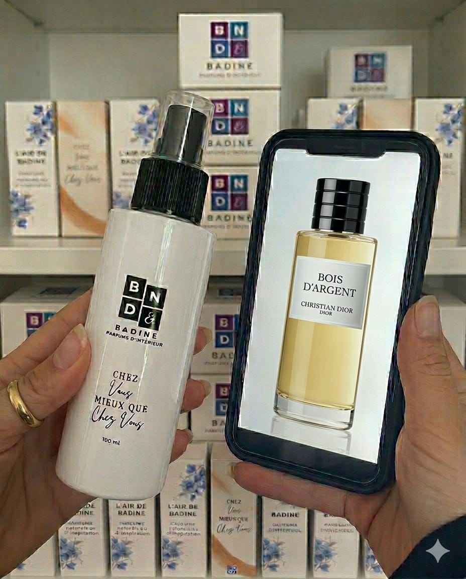 Spray parfumé Argent nacré – Boisé & délicat