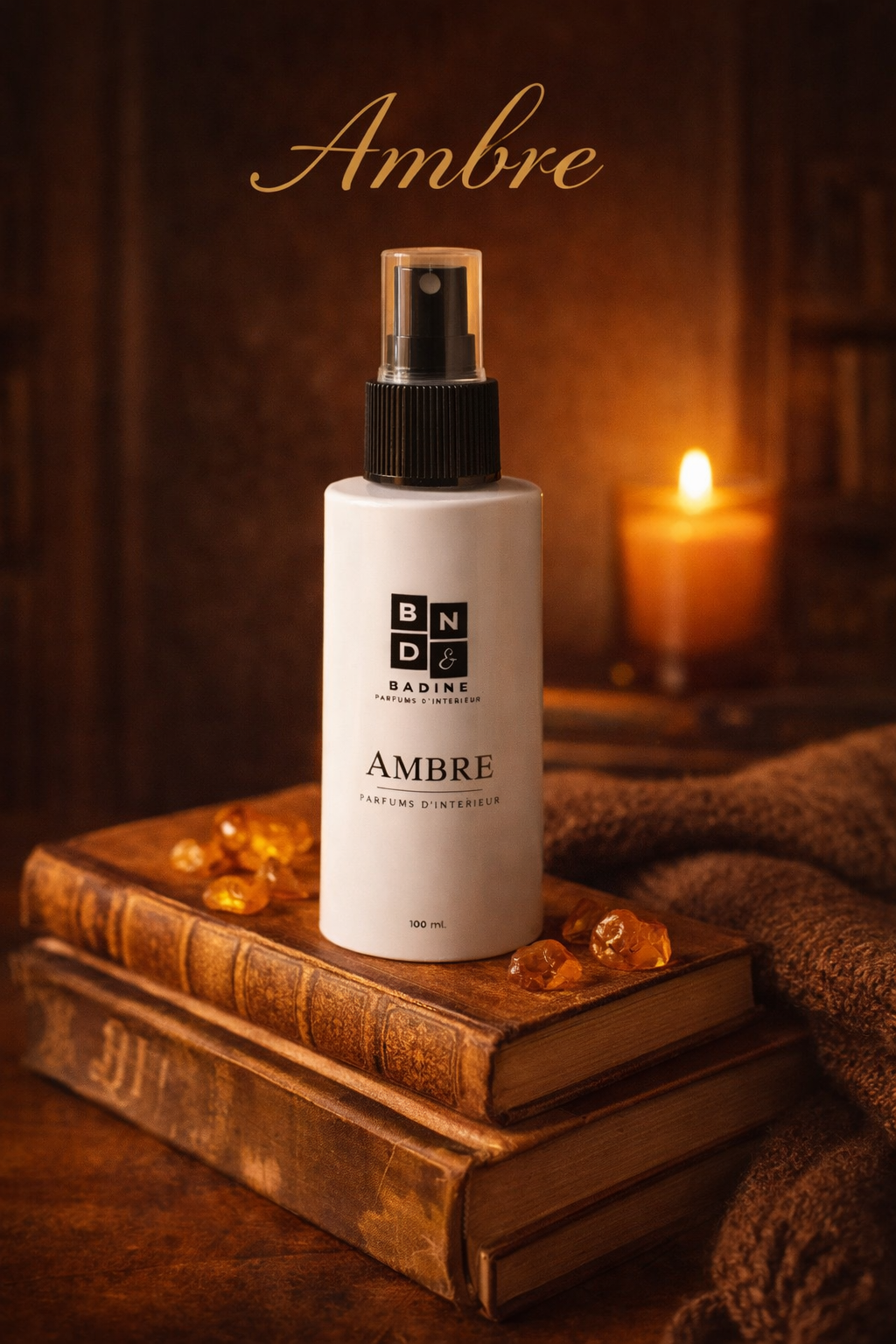 L'air de badine, parfums d'ambiance, parfums d'inteÌrieur, spray parfumeÌ pulveÌrisateur brume ambre