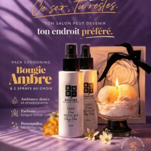 Pack cocooning l'air de badine avec bougie ambre